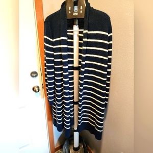 Old Navy Blue and Cream Cardigan